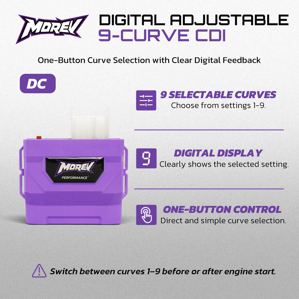 MOREV CG DC 9-curve CDI with digital setting display and one-button curve selection