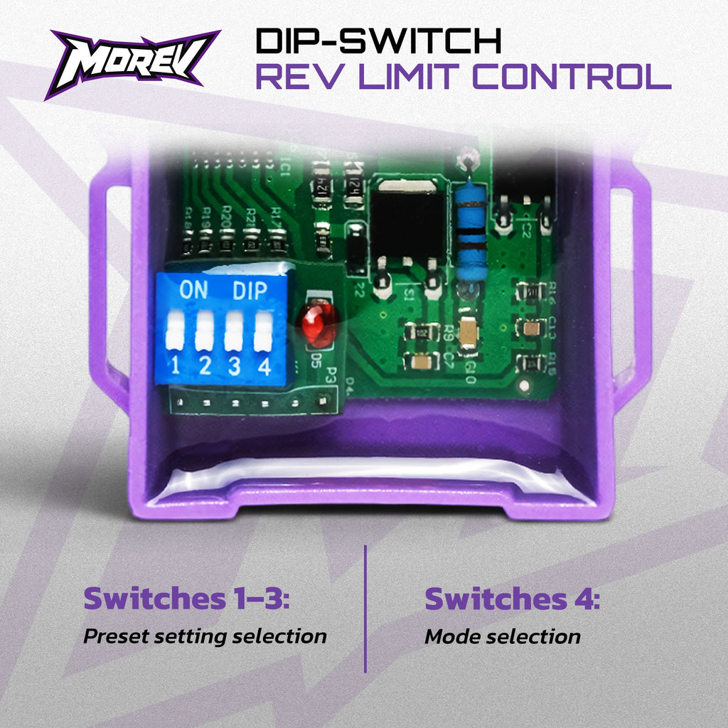 MOREV DIP adjustable CDI internal 4-position switches for rev limit mode selection