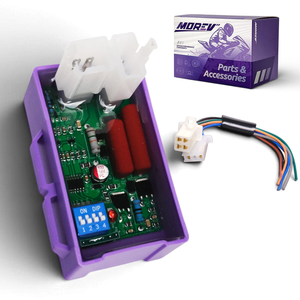 MOREV CG 6-pin AC DIP switch CDI ignition box with white 4+2 connectors and packaging