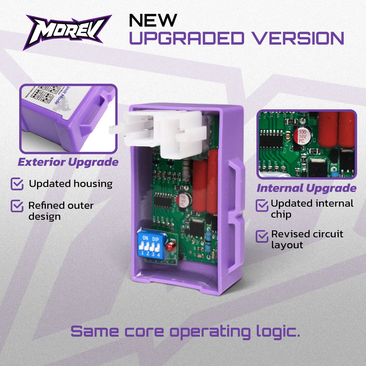 MOREV CG AC DIP CDI upgraded purple housing internal chip and circuit layout