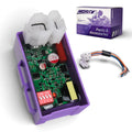 MOREV GY6 6-pin DC DIP switch CDI box with white 4+2 connector, adapter and packaging