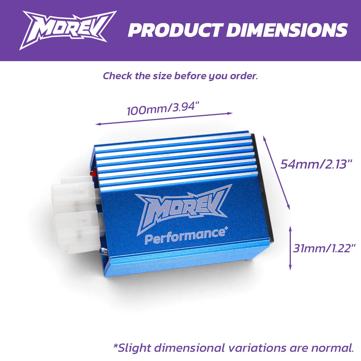 MOREV GY6 6-Pin DC racing CDI size 100 x 54 x 31 mm