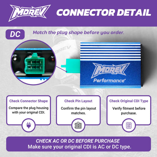 4 pin DC CDI connector shape and pin layout – MOREV MCDI011